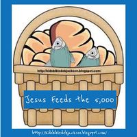 Jesus Feeds the People new worksheet and a song b Jeanne Dickson #Biblefun #lifeofjesus #NTBiblelesson