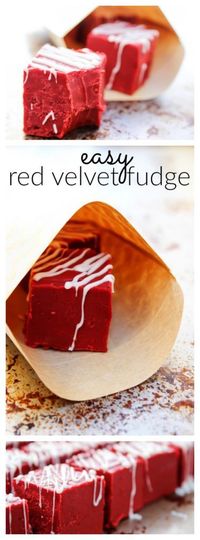 Easy Red Velvet Fudge - A Dash of Sanity