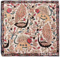 Breathtaking 17th Century Silk Persian Possibly Kashan Textile, Country of Origin / Rug Type: Persia, Circa Date: 17th Century