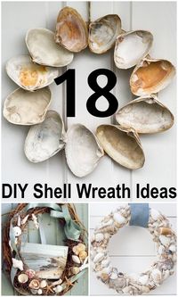 These 18 DIY shell wreath ideas will give you all the inspiration you need to make your very own one-of-a-kind shell wreath. It is truly stunning how many different types of shell wreaths you can make! People are so creative when it comes to shell crafts in general and these gorgeous seashell wreaths are just one of many projects featured on completely-coastal.com.