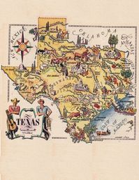 Map of Texas From the 1940's Funny Pictorial Map Digital - Etsy