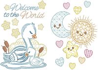 Baby Greeting Cards 2 Digital Embroidery Machine Designs by JuJu