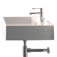 Nameeks Scarabeo Teorema White Wall-Mount Square Bathroom Sink with Overflow