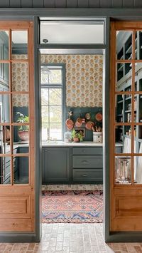 Stephanie Benedetto on Instagram: "My favorite room in the house! When I was designing the butlers pantry I was excited to pack a lot of character into this space while still keeping it super functional! A drink fridge, tons of storage and a whole wall dedicated to my obsession with dishes! Haha! • • • • • • • • • • • • #home #homedecor #homesweethome #homedesign #homestead #homedecoration #homestyle #homeinspiration #homeinterior #homeinspo #homeinteriors #interiordesign #interiordecorating #