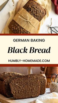 Savor the richness of German tradition with this Schwarzbrot recipe. It's an easy no-knead bread that's healthy and hearty! 🍞✨ Made with soaked rye flour, sourdough, and a blend of molasses, cocoa powder, and brown sugar, each slice is bursting with tangy flavor and wholesome nutrition.