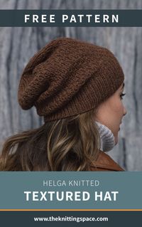 Create this hip slouchy knitted beanie in time for the winter season. This is a handmade present a teenager will surely appreciate.|Discover over 3,500 free knitting patterns at theknittingspace.com #knitpatternsfree #winterknittingpatterns #winterknits #wintercrafts #wintercozy #DIY