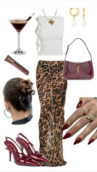 Leopard print skirt, outfit ideas, outfits, summer fits, date night outfuts, fashion inspo