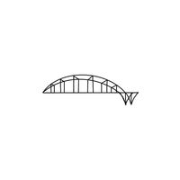 Line work of the Hoan Bridge in Milwaukee, Wisconsin.