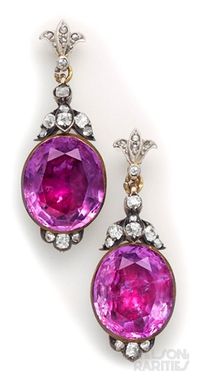 Amethyst: Georgian amethyst, diamond, silver and gold drop earrings. #crystals #healing #health #stress #amethyst