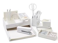 White Poppin Desktop Set