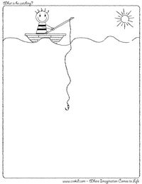 What is he catching? CreKid.com - Creative Drawing Printouts - Spark your child's imagination and creativity. So much more than just a coloring page. Preschool - Pre K - Kindergarten - 1st Grade - 2nd Grade - 3rd Grade. www.crekid.com