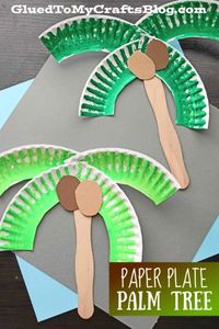 Paper Plate Palm Tree - Craft Idea For Kids