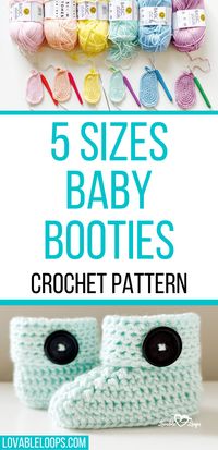 Step into cuteness with Lovable Loops' crochet baby booties pattern. Perfect as a beginner crochet pattern, create snug footwear in five different sizes to keep little feet warm. Crafted with love and simplicity, this free pattern is a joy to make. Ready to crochet some tiny treasures? Visit our website for the full free pattern and delight in each stitch. #CrochetPattern #FreeCrochetPattern #LovableLoops