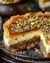 Honey Pistachio Baklava Cheesecake - Recipes, Tasks & Tools