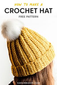 Learn to make a modern crochet beanie hat with this quick and easy free pattern that's perfect for last-minute handmade gifts.