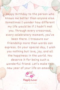 Heart touching birthday letters to best friend will make them feel cherished, loved, and truly special. Birthdays are the opportunity to touch the soul, and celebrating your best friend’s big day is a chance to express your love, appreciation, and gratitude for the incredible bond you share.