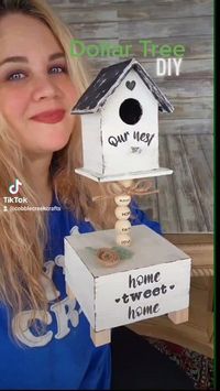 So exited to share! I came up with this #dollartreediy #homedecor #homesweethome #craft #birdhouse #decorative #project #cobblecreeklane #crafting #homedecorideas #homedecoration #diyhomedecor #dollartree Cobble Creek Lane | Cobble Creek Lane | Honey County · Got It from My Mama