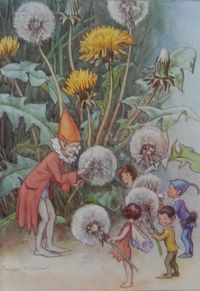 Margaret Tarrant Buttercup Flower Fairies Vintage by TitaniaVintagePrints. Dandelions a welcome site in the spring.