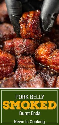 Pork belly burnt ends are a classic American recipe! Dry rubbed, smoked, sauced and cooked to tender perfection. They're amazing pork candy!