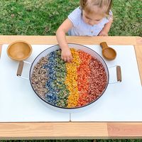 Activity for Toddlers – Colorful Taste Safe Sensory Play With Cereal