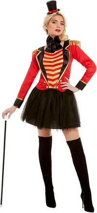 Amazon.com: Smiffys Women's Vintage Circus Carnival Ringmaster Deluxe Costume : Clothing, Shoes & Jewelry