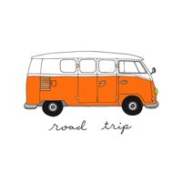 Volkswagen Bus - 5x7 Illustration Print, Digital Art ($12) ❤ liked on Polyvore featuring fillers, doodles, drawings, art, backgrounds, text, quotes, saying, scribble and phrase