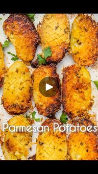 67K views · 26K reactions | These Parmesan Crusted Potatoes need to be on your holiday table 🙌

An oldie but a goodie 😍 Still one of the most popular recipes I’ve shared that you all loved, and a personal favorite too. 
So if you havnt tried them yet, now’s the time ❤️

Comment RECIPE and I’ll send the written recipe with measurements and tips to your inbox lovelies - for instagram only.

You can also click the link in my bio and it takes you straight to the recipe xxx 

https://cookingwithayeh.com/parmesan-crusted-potatoes/

#potatoes #parmesanpotatoes 
#parmesancrustedpotatoes #holidays #holidayseason #christmas #thanksgiving | Cooking With Ayeh