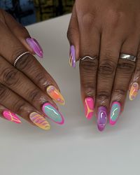 summer in a set ☀️👙🍬 inspo: @traciethetech @shopagaloreco products used: *bonding base *canary, cyan, amethyst, razzle dazzle, papaya *bling gel *diamond steel top coat use code ‘ALEXIA10’ at checkout 🤎 #nails #nailsnailsnails #nailart #naildesign #nailsart #summernails #summernailinspo #gelx #gelxinspo #gelxnails #gelxnailtech #cltnails #cltnailtech #summernailart #3dnails #3dnailart