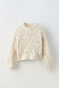 CHENILLE KNIT SWEATER - Ecru | ZARA United States