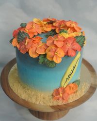 Hawaii theme cake