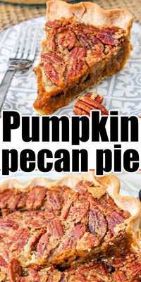 Easy pumpkin pie with pecan topping without condensed milk recipe for Thanksgiving is here. Pie with candied nuts made homemade from scratch.