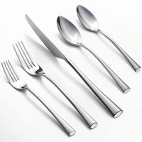 PRICES MAY VARY. SILVERWARE SET INCLUDES:20-piece flatware set includes 4 dinner knife,4 dinner fork,4 dinner spoon,4 salad fork and 4 teaspoon,service for 4. FABRICATION:Crafted of high-performance 18/0 stainless steel with advanced hot forged process to strengthen durability and corrosion resistance. DESIGN AND APPEARANCE:Use gradual oblate handle when we design this Bailey flatware set.It is a unique look but experienced,so you don't have to worry about collocation. APPLICATION OCCASION:Suita