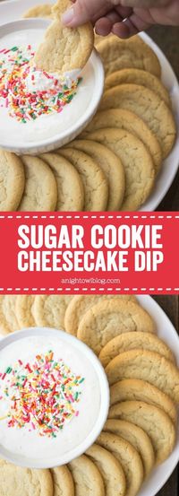 This Sugar Cookie Cheesecake Dip is delicious, fun and easy - great to serve at parties!