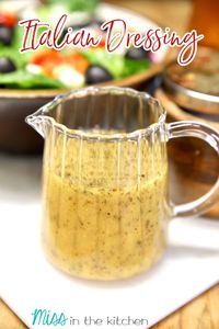 Craving a quick and delicious Italian Dressing that you can make at home? You will love this easy recipe that is made with pantry ingredients in a mason jar.