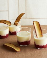 LEMON, RHUBARB & YOGHURT POSSET WITH GINGER THINS - Cuisine Magazine - From New Zealand to the World