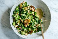 Broccoli, date and pistachio salad