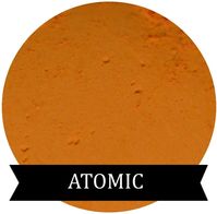 Eyeshadow Shade: ATOMIC Shade Description: Atomic is Beautiful Bright, almost NEON Matte Orange eyeshadow! Finish: Matte In compliance with FDA regulations this eyeshadow is filled by WEIGHT. 3 Gram jars ( by volume) contain .50 grams of product by WEIGHT 5 Gram jars ( by volume) contain 1 gram of product by weight If you would like to see our other orange and yellow eyeshadow shades, please refer to this shop section: http://www.etsy.com/shop/torik2009?section_id=7083271 INGREDIENTS Titanium Di