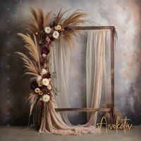 Romantic Boho Digital Floral Frame Photography Backdrop, Digital Frame Background, Boho Floral Backdrop Maternity, Wedding, Birthday Etc. - Etsy