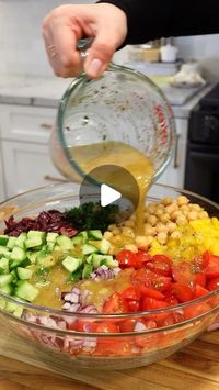 Erin O'Brien on Instagram: "This Zesty Mediterranean Couscous Salad is easy, delicious, and perfect for meal prep! I love snacking on this throughout the week. It’s also a great dish to serve when entertaining because it can all be prepped ahead of time and is sure to be a crowd pleaser! Hope you enjoy ❤️

Serves: 6-8 
Ingredients for the Salad:
10 oz. couscous (I use @neareastproducts done in 5 min!) 
1 tbsp. unsalted butter
2 cups chicken broth or broth of choice 
2 cups cherry or grape tomatoes, quartered (1 pint) 
½ cup red onion, diced small 
½ cup kalamata olives, chopped
1 cup mini cucumbers, diced small 
1 cup yellow/orange bell pepper, finely chopped
1 ½ cups Fresh Parsley, finely chopped (1 bunch) 
¼ cup Fresh Mint, finely chopped 
1-2 cups feta cheese, crumbled for garnish 
1 cu