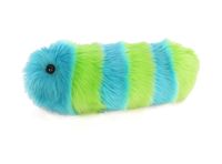 Stuffed Toy Fuzzy Caterpillar Lime Green and Aqua by Fuzziggles, $39.00