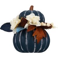 Fall Fest Dark Blue Stacked Pumpkin Decoration, 10.5 in, - CVS Pharmacy