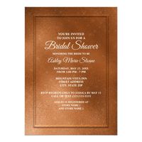 Elegant Copper Bridal Shower Invitation