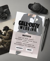 Are you looking for a unique way to ask your Best Man & Groomsmen to be in your wedding party? Assemble your team with this gamer-inspired CALLED TO DUTY proposal card. The perfect proposal card for the COD-obsessed. ------------------------  INSTANT DOWNLOAD - NO PHYSICAL PRODUCT WILL BE SHIPPED  These are high-resolution digital files for instant download. No editing required.  Available to download automatically after your payment is processed. You'll receive an on-screen confirmation as well