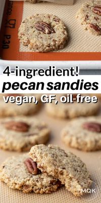 Gluten-Free Vegan Pecan Sandies Cookies