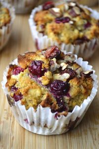 Cranberry, Orange & Pecan Muffins | Every Last Bite -- about 345 degrees F (recipe is in C)