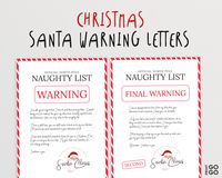 Make sure your children behave this Christmas with these warning letters from Santa Claus himself. Purchase, print and use in minutes.Included in purchase : - Naughty List Warning Letter- Final Naughty List Warning Letter • • • • • © Print GoGo 2021 Instant download only - no physical items received.All items purchased from Print GoGo are for personal use only. Digital files may not be shared, redistributed or sold.