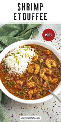 This shrimp etouffee recipe is a breeze to prepare, with succulent shrimp simmered in a rich, spicy Creole sauce, offering a comforting Southern meal you'll fall in love with!