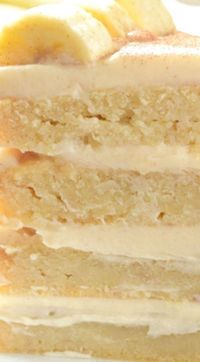 Banana Dream Cake with Cinnamon Cream Cheese Frosting ~ Seriously The BEST Banana Cake Ever.