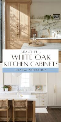 Do you love the look of white oak kitchen cabinets? These examples will provide plenty of ideas and inspiration for your own kitchen, whether you're planning a full remodel or just want ideas for the future!rn