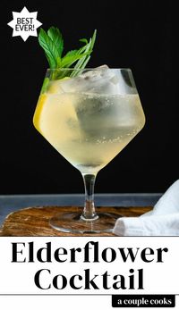 You won't be able to stop drinking this refreshing elderflower cocktail! It's perfectly balanced with vodka, St Germain, and lemon. #elderflower #elderflowercocktail #stgermain #stgermaincocktail